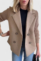 Greta | Women's Blazer with Ribbed Sleeves
