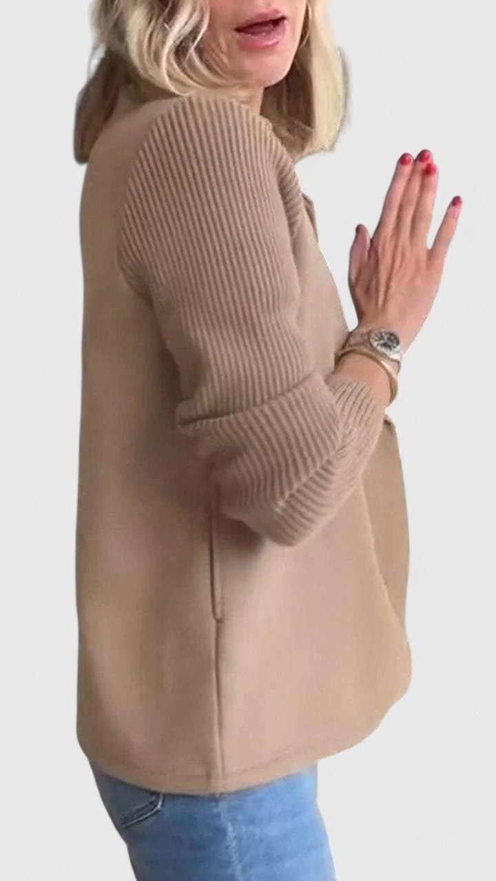 Greta | Women's Blazer with Ribbed Sleeves