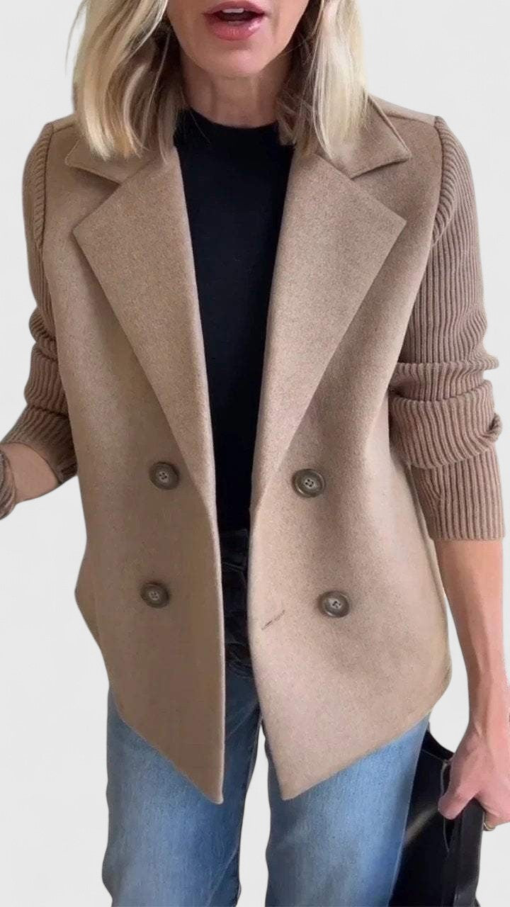 Greta | Women's Blazer with Ribbed Sleeves