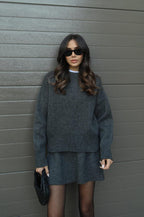 Delilah | Women's Oversized Knit Sweater and Skirt Set