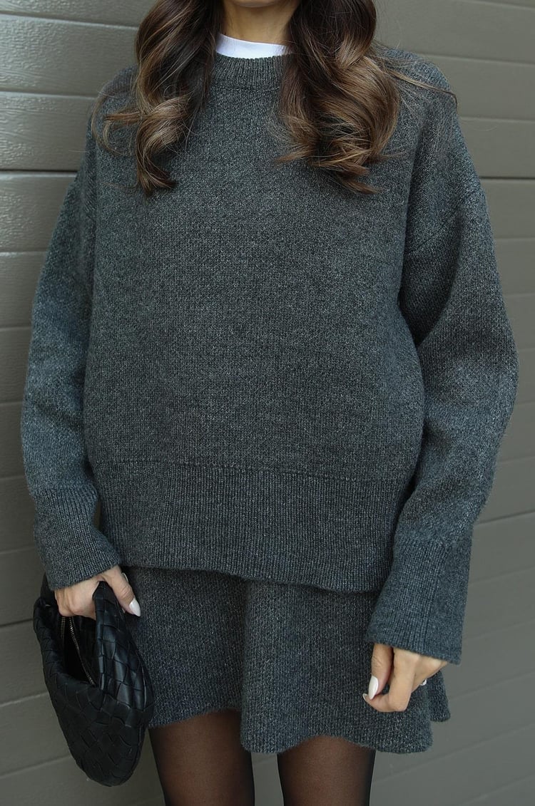 Delilah | Women's Oversized Knit Sweater and Skirt Set