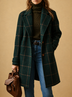 Bethany | Women's Checkered Wool Coat