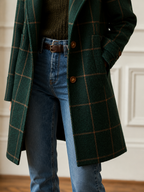 Bethany | Women's Checkered Wool Coat