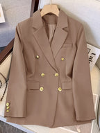 Malia | Women's Black Double-Breasted Blazer