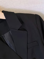Malia | Women's Black Double-Breasted Blazer