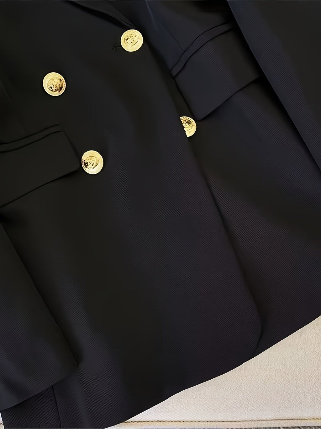 Malia | Women's Black Double-Breasted Blazer