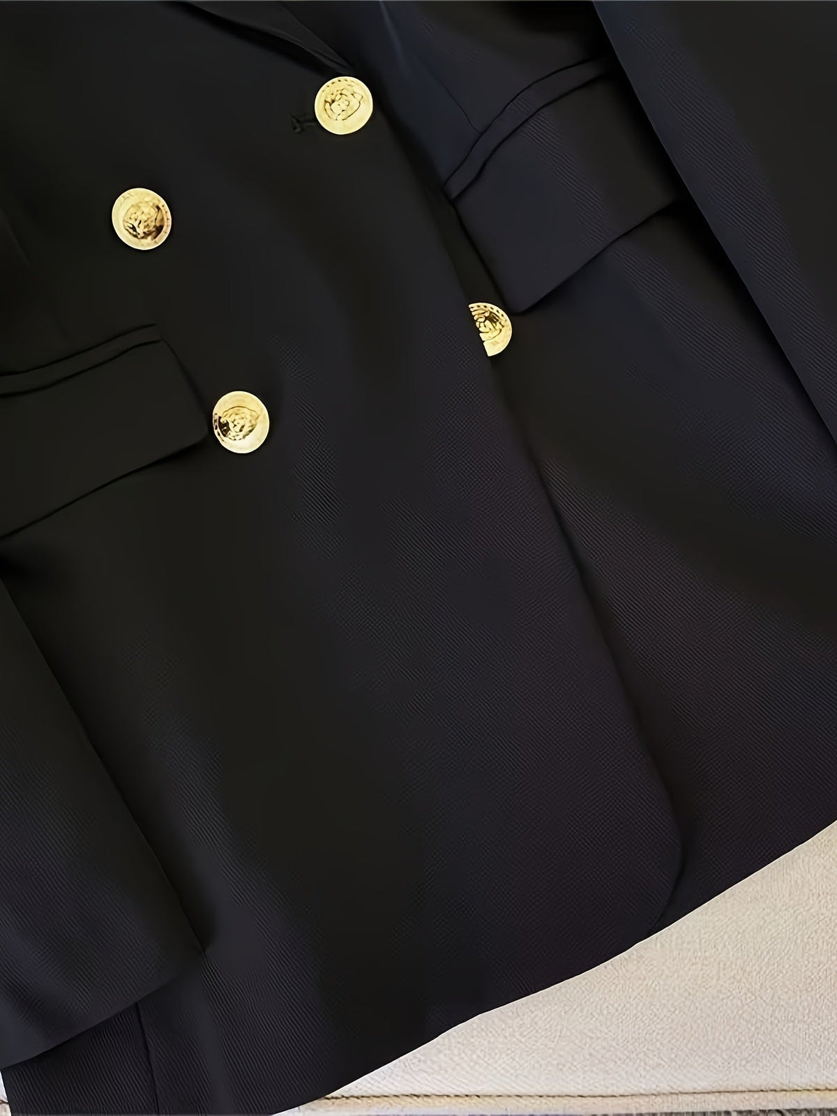 Malia | Women's Black Double-Breasted Blazer