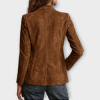Faye | Women's Tailored Suede Blazer with Front Pockets