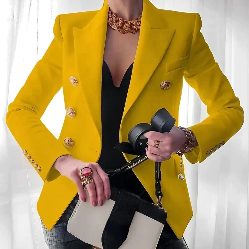 Valda | Women's Double-Breasted Blazer with Structured Shoulders