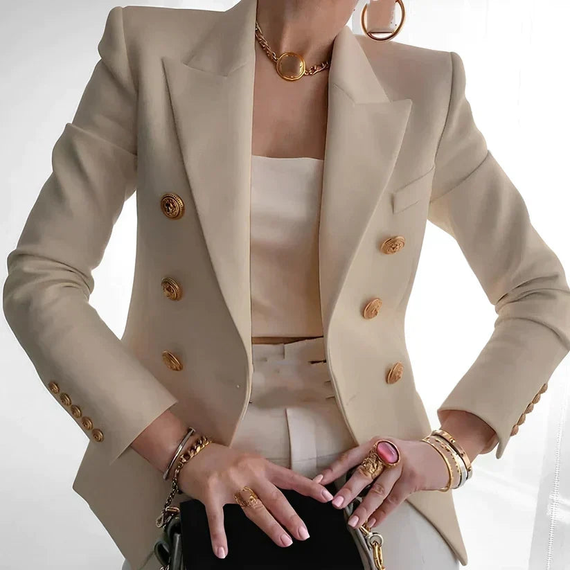 Valda | Women's Double-Breasted Blazer with Structured Shoulders