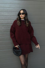 Delilah | Women's Oversized Knit Sweater and Skirt Set