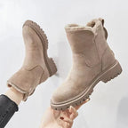Camille | Women Fur Lined Ankle Boots Winter Side Zip