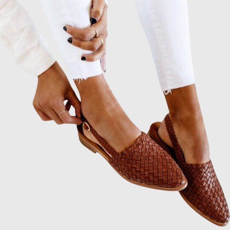 Isabelle | Women's Woven Pointed-Toe Flats