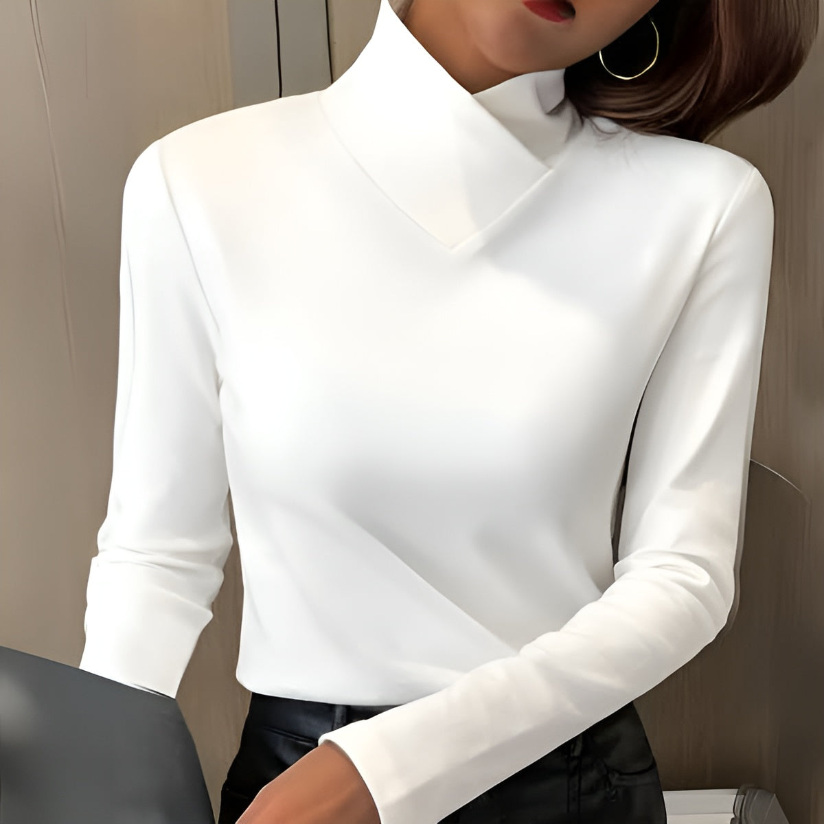 Sherie | Women's Elegant High-Neck Knit Sweater