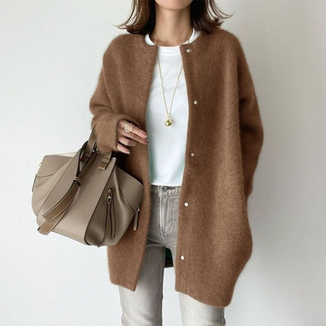 Maura | Women's Open Cardigan in Cotton Blend