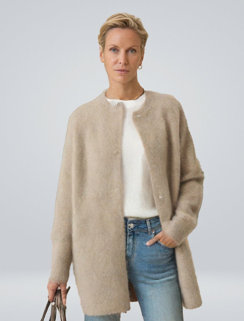 Maura | Women's Open Cardigan in Cotton Blend