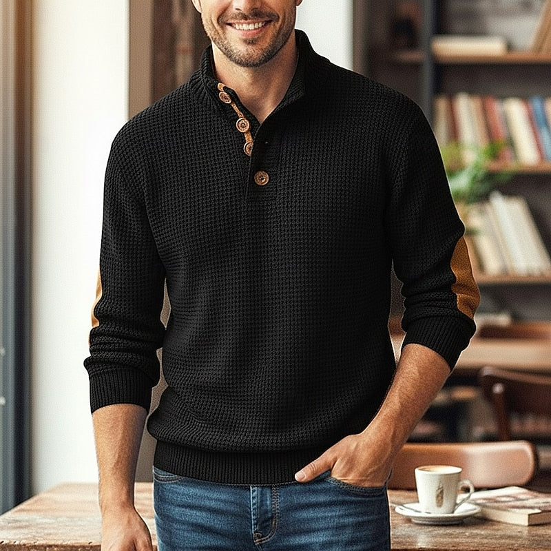 Marcus | Men's Waffle-Knit Turtleneck Sweater
