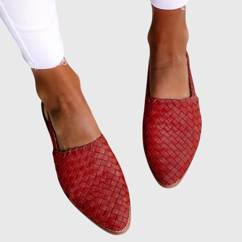 Isabelle | Women's Woven Pointed-Toe Flats