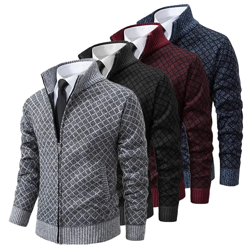 Marcus | Men's Quilted Zip Cardigan