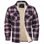 Ethan | Men's Plaid Shirt Jacket with Sherpa Lining