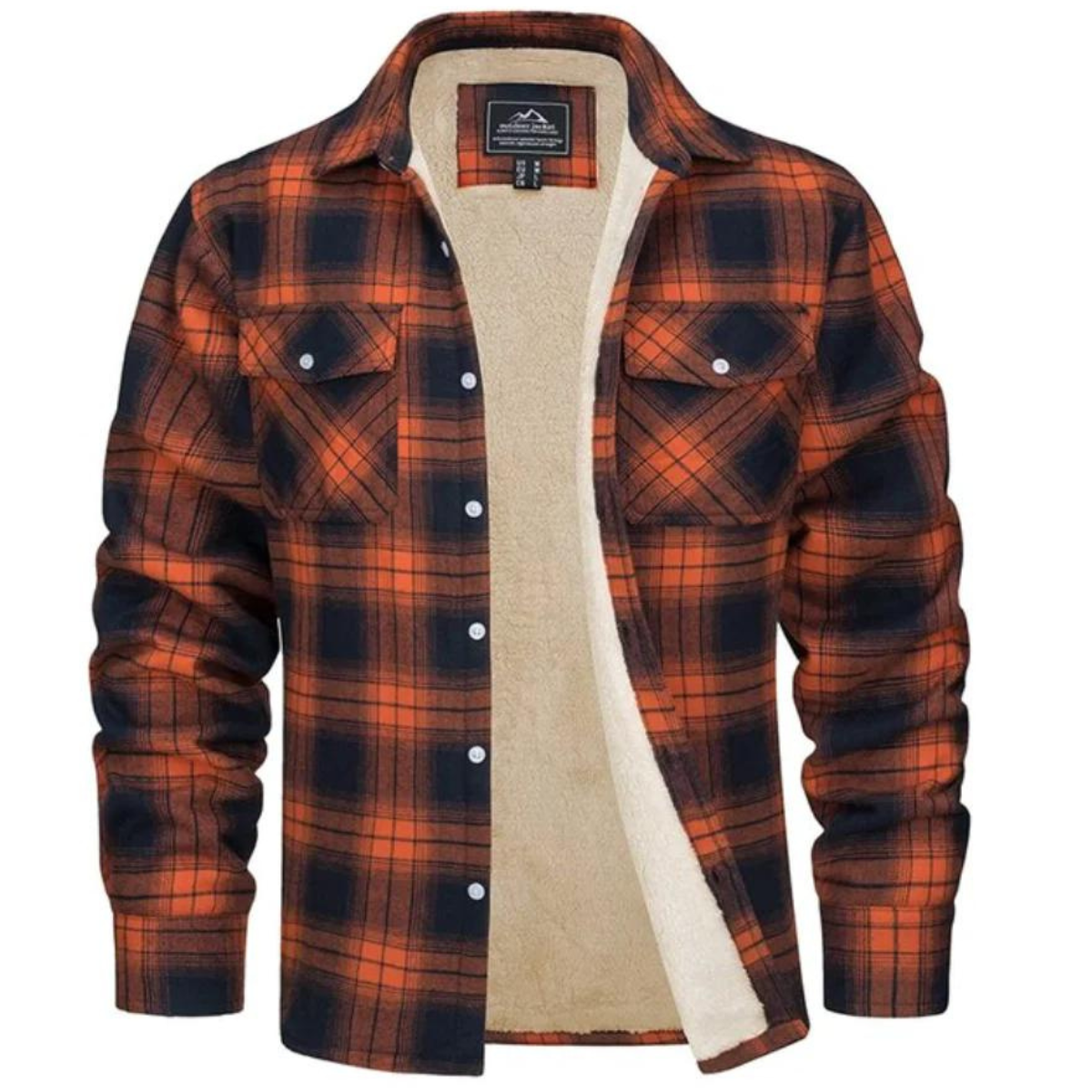 Ethan | Men's Plaid Shirt Jacket with Sherpa Lining