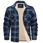 Ethan | Men's Plaid Shirt Jacket with Sherpa Lining