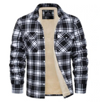 Ethan | Men's Plaid Shirt Jacket with Sherpa Lining