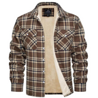 Ethan | Men's Plaid Shirt Jacket with Sherpa Lining
