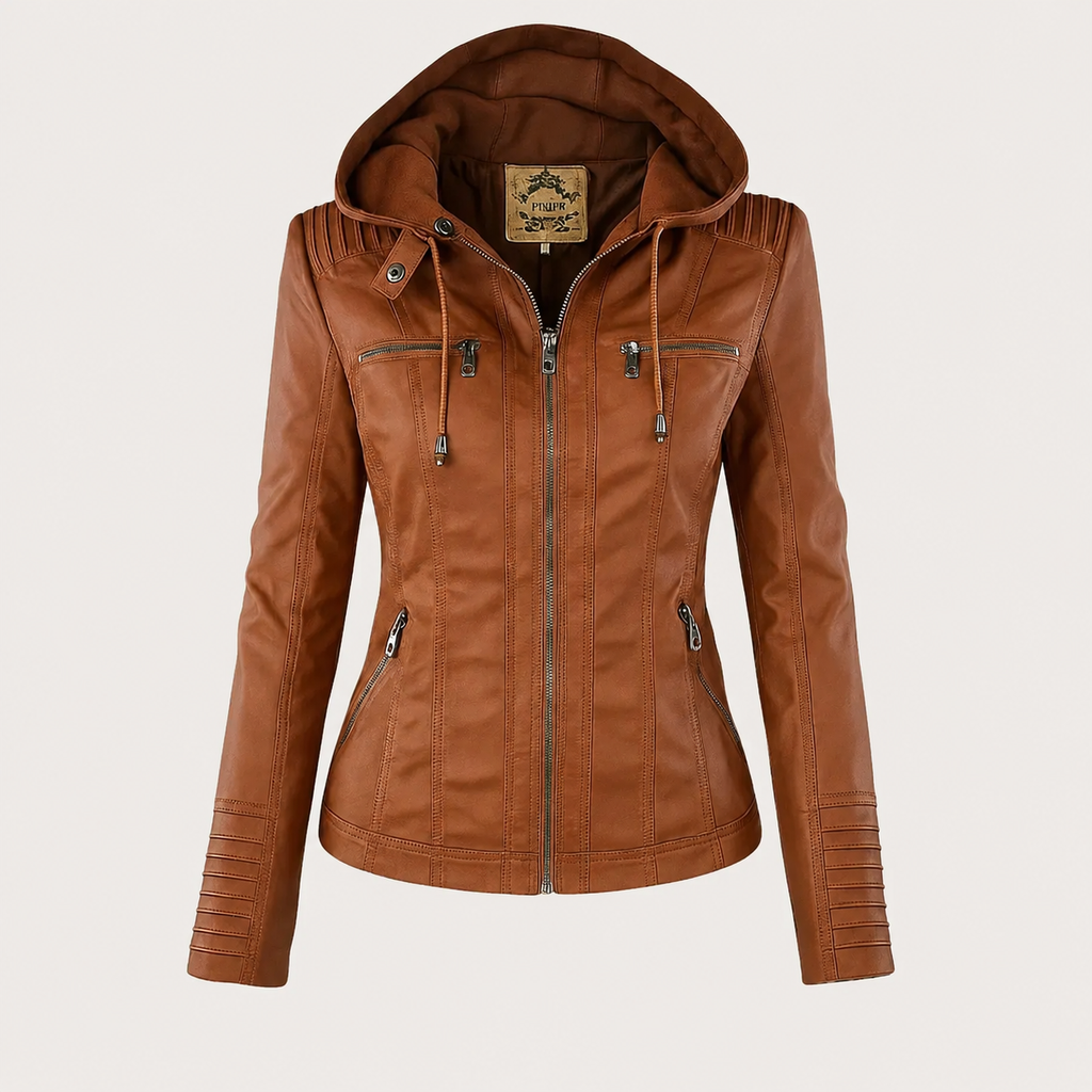 Diane | Women's Hooded Leather Jacket