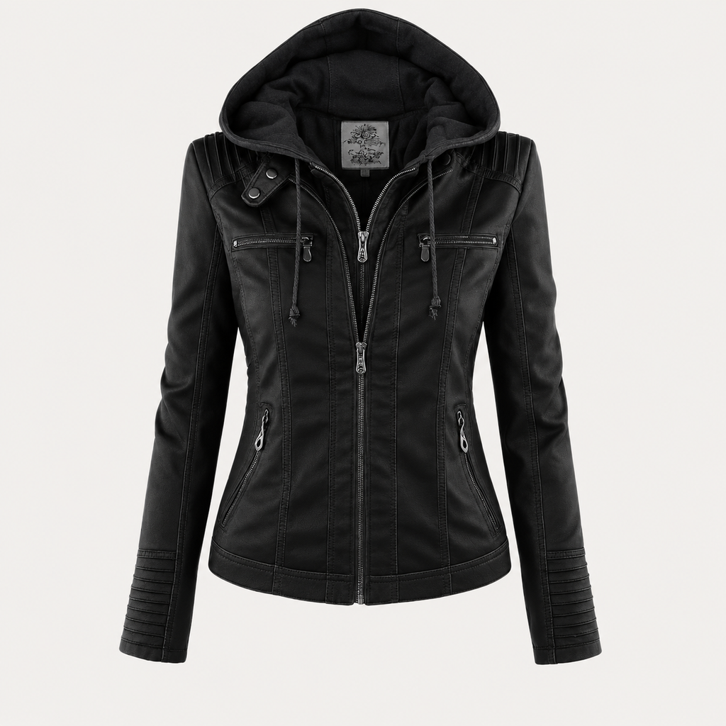 Diane | Women's Hooded Leather Jacket