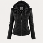 Diane | Women's Hooded Leather Jacket