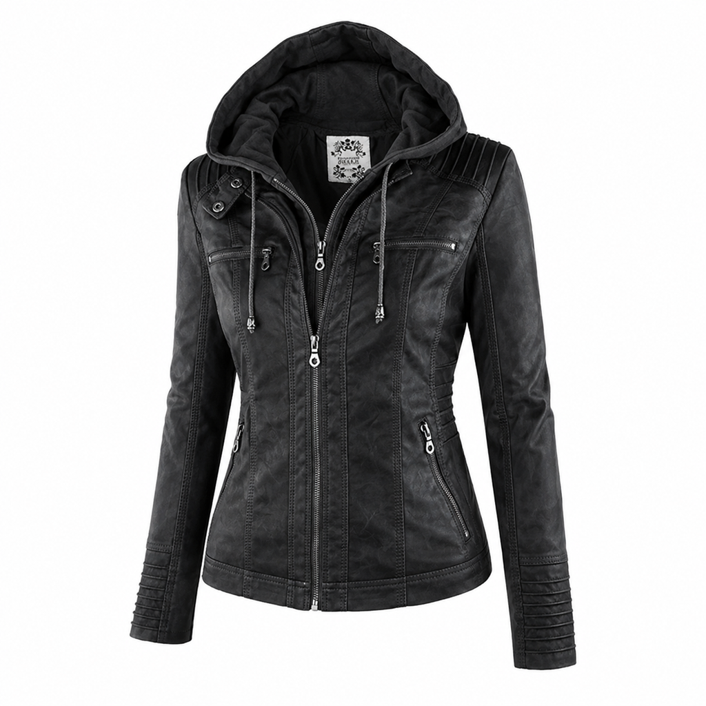 Diane | Women's Hooded Leather Jacket