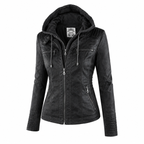 Diane | Women's Hooded Leather Jacket