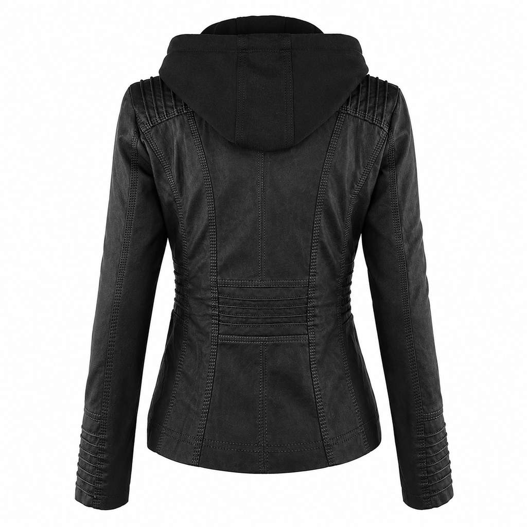Diane | Women's Hooded Leather Jacket