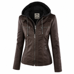 Diane | Women's Hooded Leather Jacket