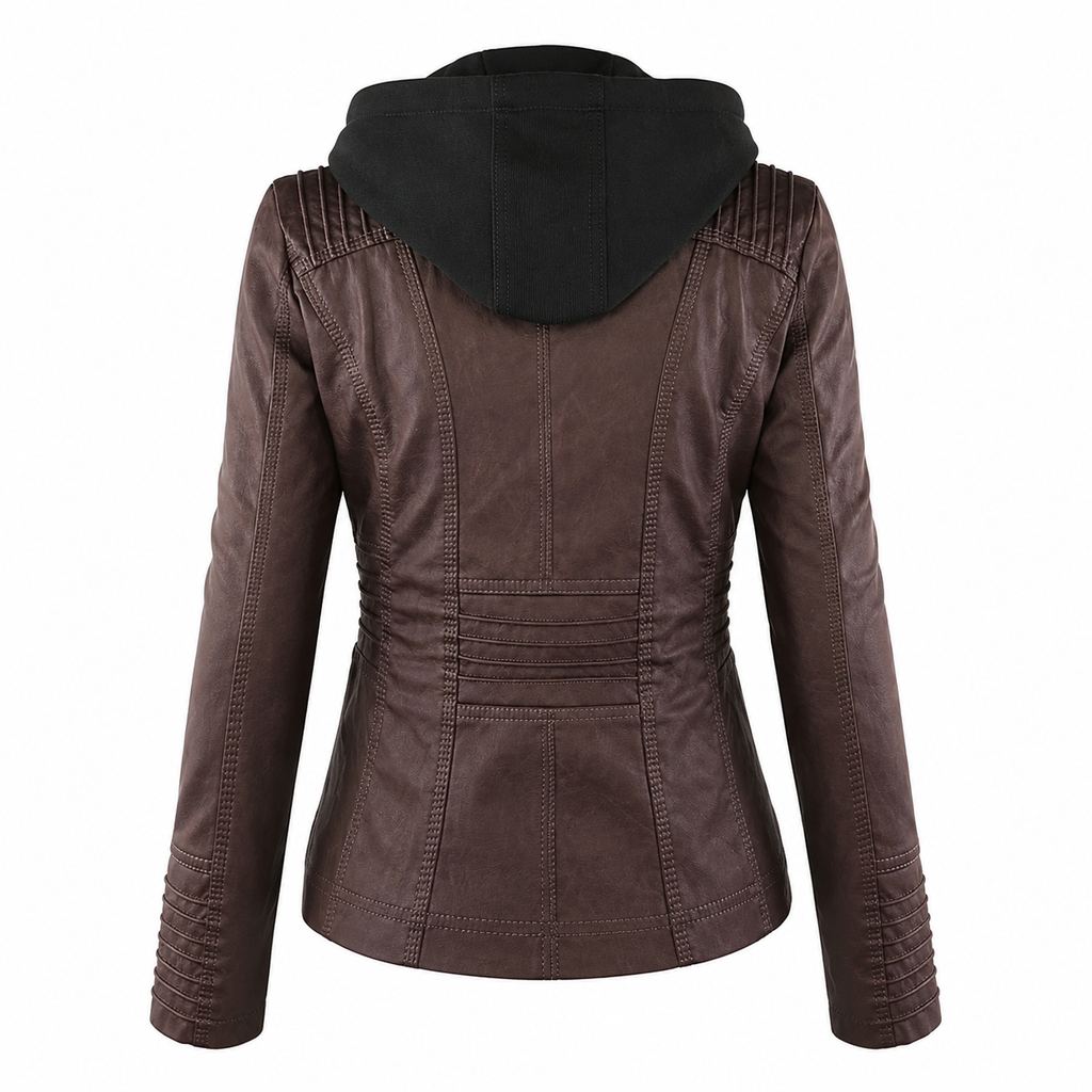 Diane | Women's Hooded Leather Jacket