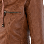 Diane | Women's Hooded Leather Jacket
