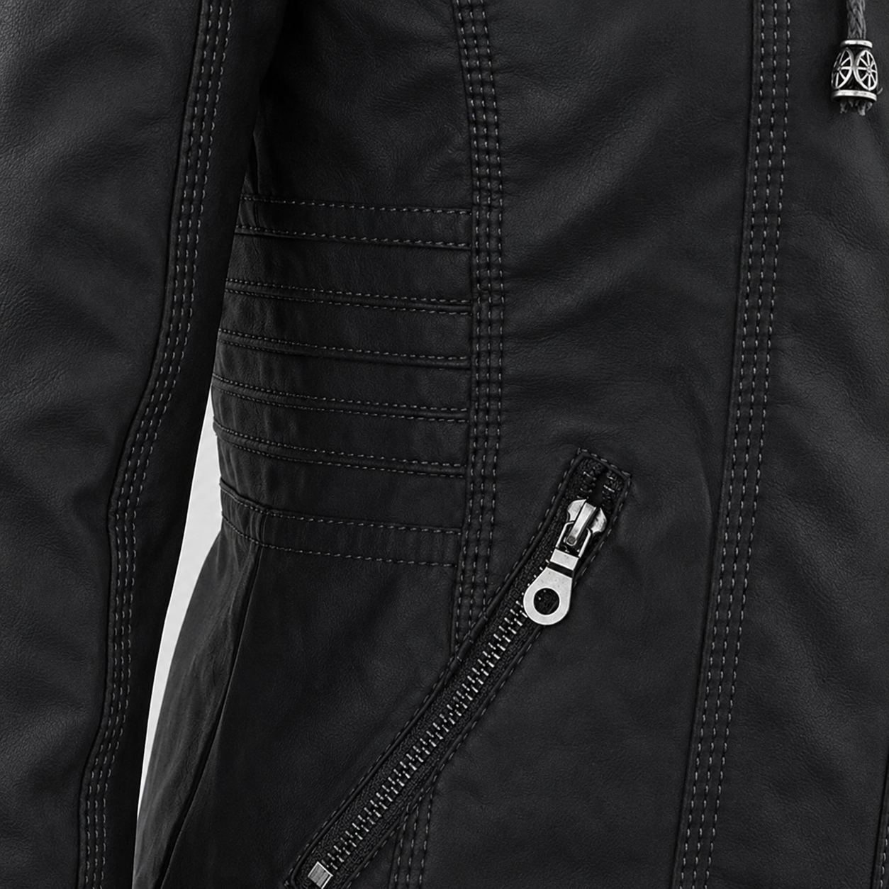 Diane | Women's Hooded Leather Jacket