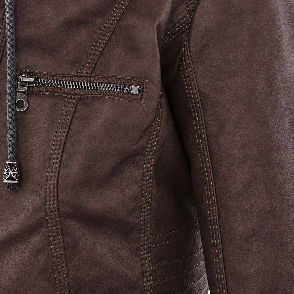 Diane | Women's Hooded Leather Jacket