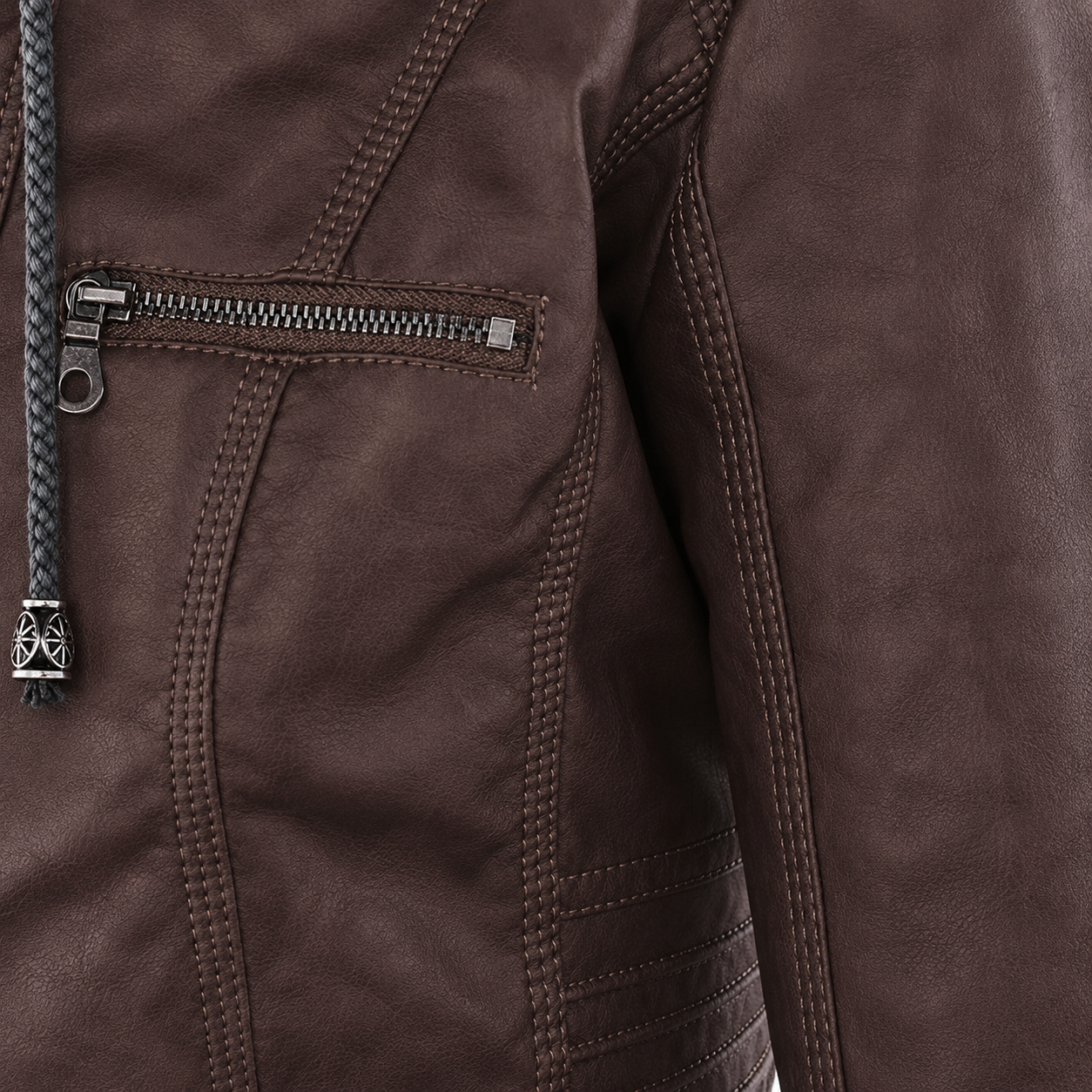 Diane | Women's Hooded Leather Jacket