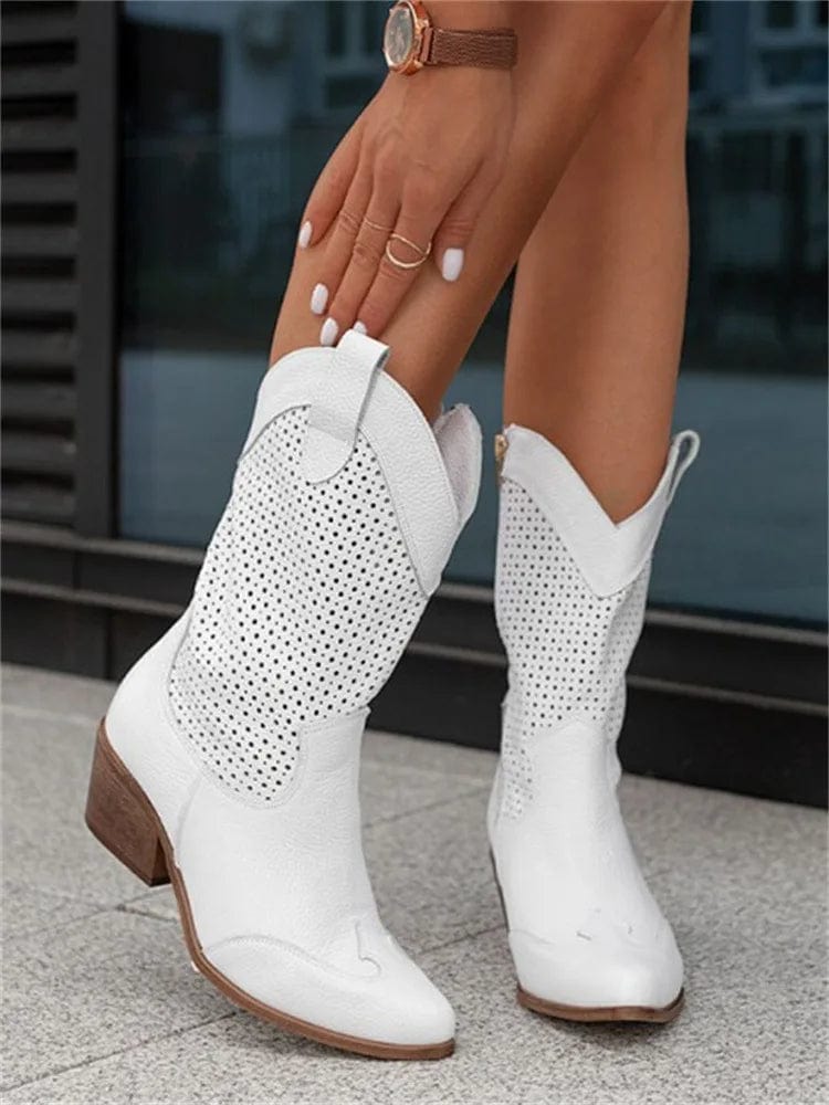 Women’s Western-Style Ankle Boots – Fashionable Comfort for Everyday Wear