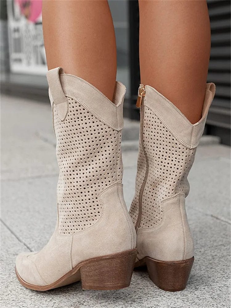 Women’s Western-Style Ankle Boots – Fashionable Comfort for Everyday Wear