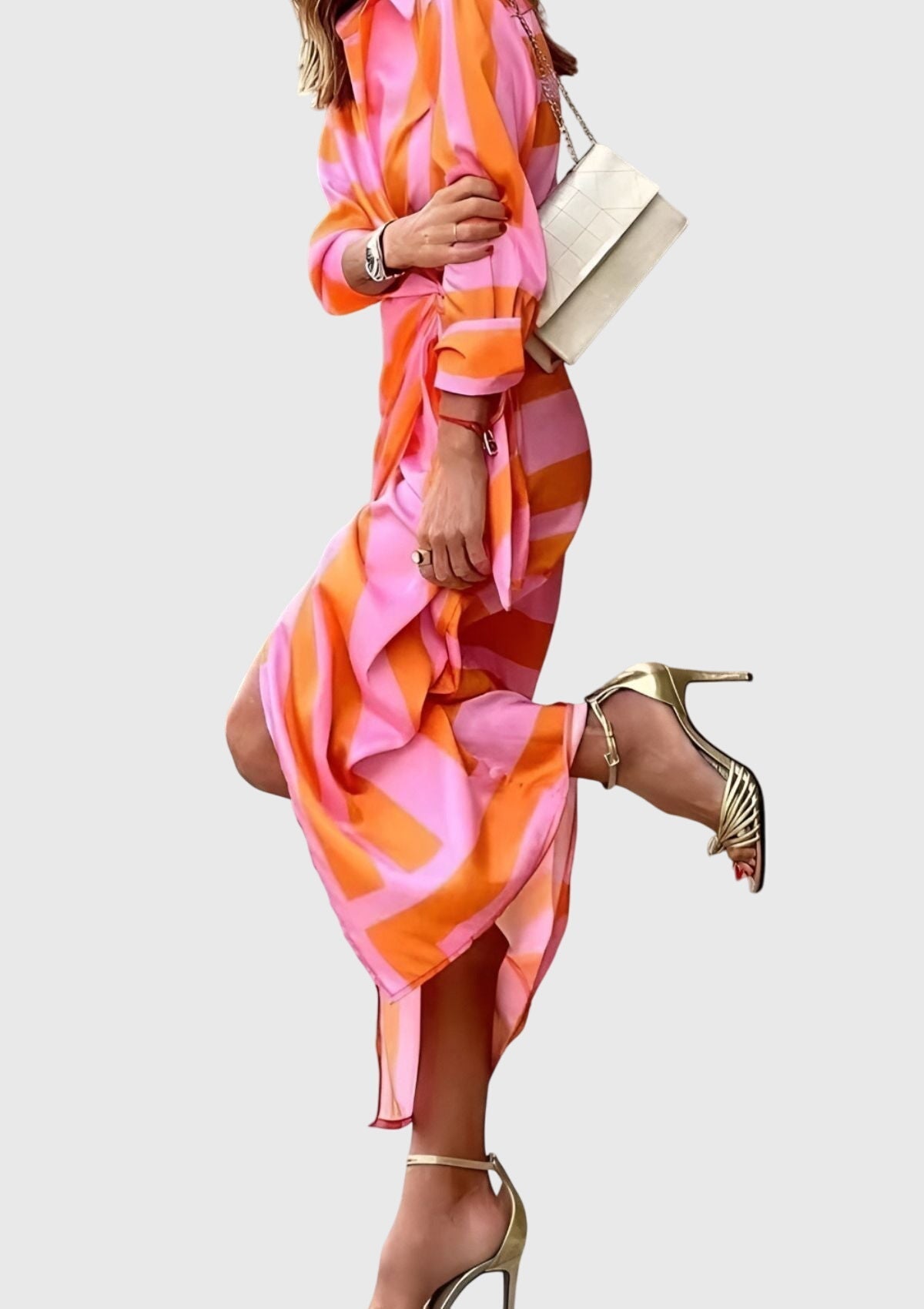Elegant Women’s Wrap Dress, Patterned Design and Feminine Fit