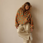 Ivy | Women's Oversized Fleece Sweatshirt with Floral Print