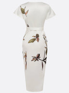 Margaret | Women's Floral Wrap Dress with Waist Tie