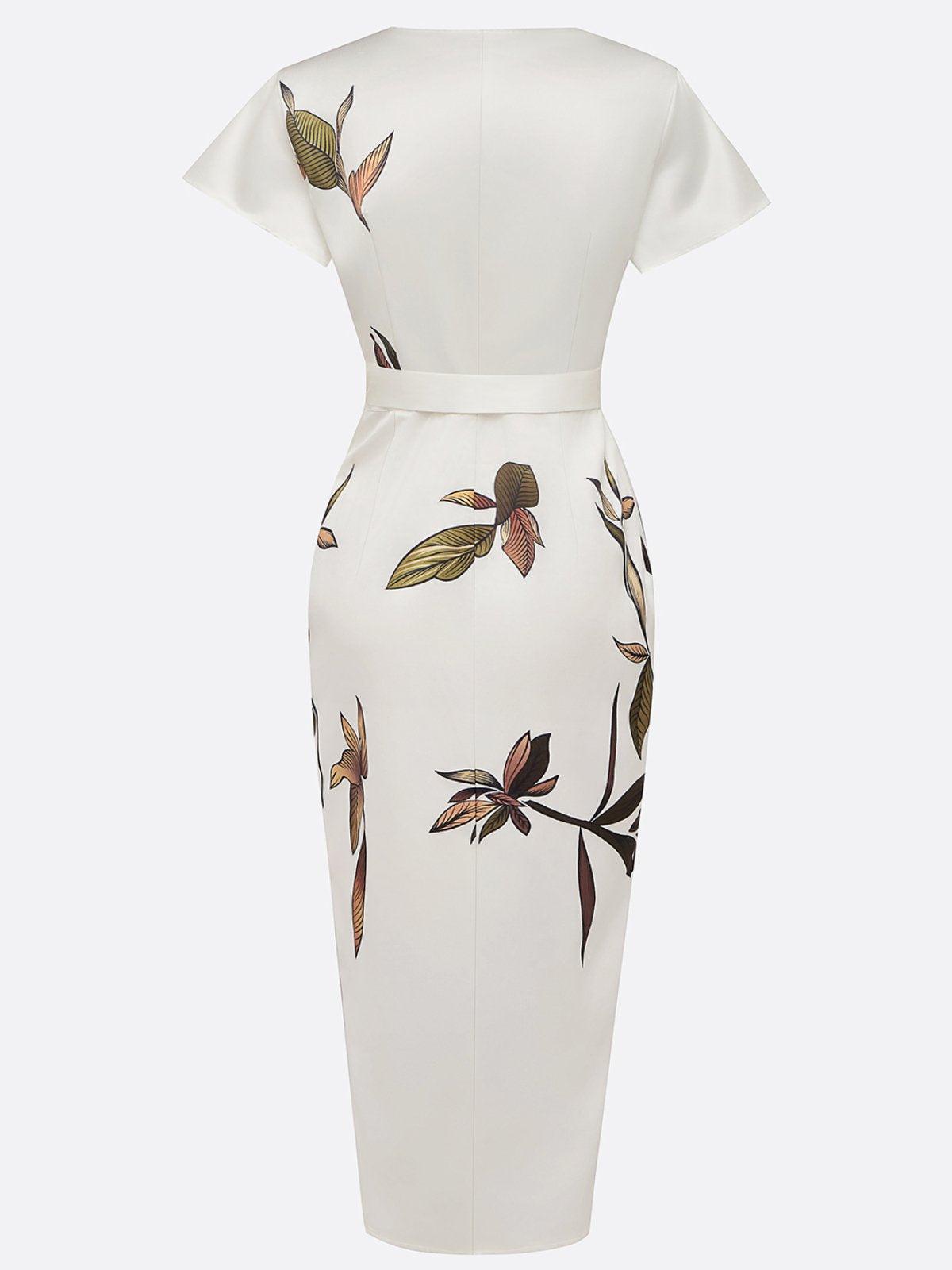 Margaret | Women's Floral Wrap Dress with Waist Tie