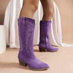 Savannah | Women Western Cowboy Boots Embroidered Block Heel