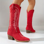 Savannah | Women Western Cowboy Boots Embroidered Block Heel