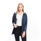 Sabrina | Women's Navy Hooded Coat