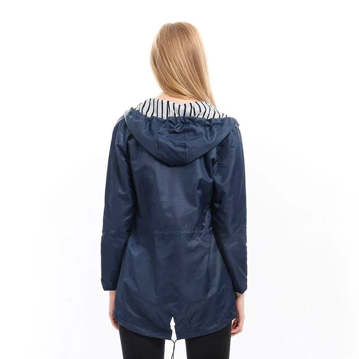 Sabrina | Women's Navy Hooded Coat